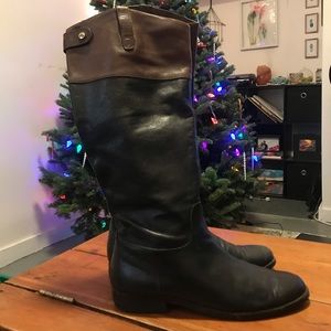 Black and brown genuine leather Ralph Lauren boot